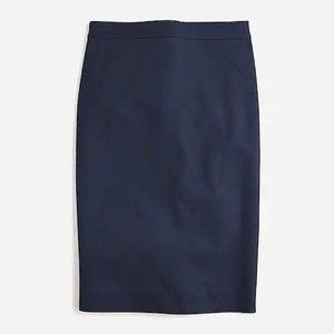 NWT J. Crew No. 2 Pencil Skirt in Bi-Stretch Cotton in Navy